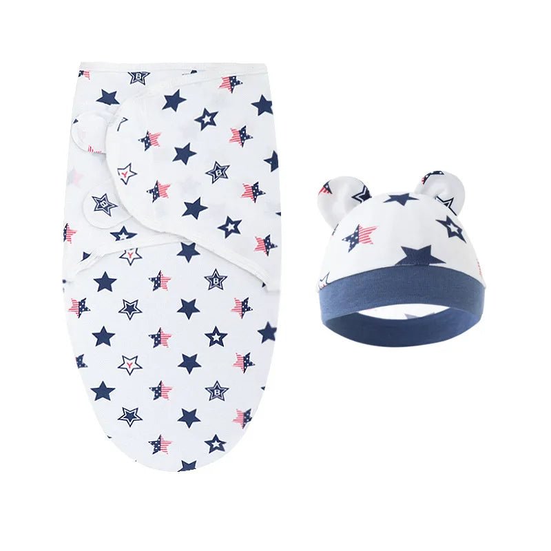 couverture emmaillotage avec son bonnet assortis 0 - 6 mois - Mamanplusbebe