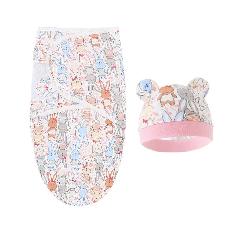 couverture emmaillotage avec son bonnet assortis 0 - 6 mois - Mamanplusbebe