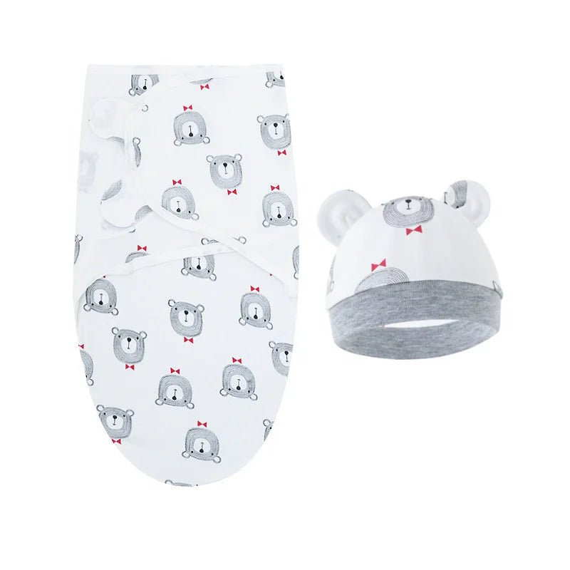 couverture emmaillotage avec son bonnet assortis 0 - 6 mois - Mamanplusbebe