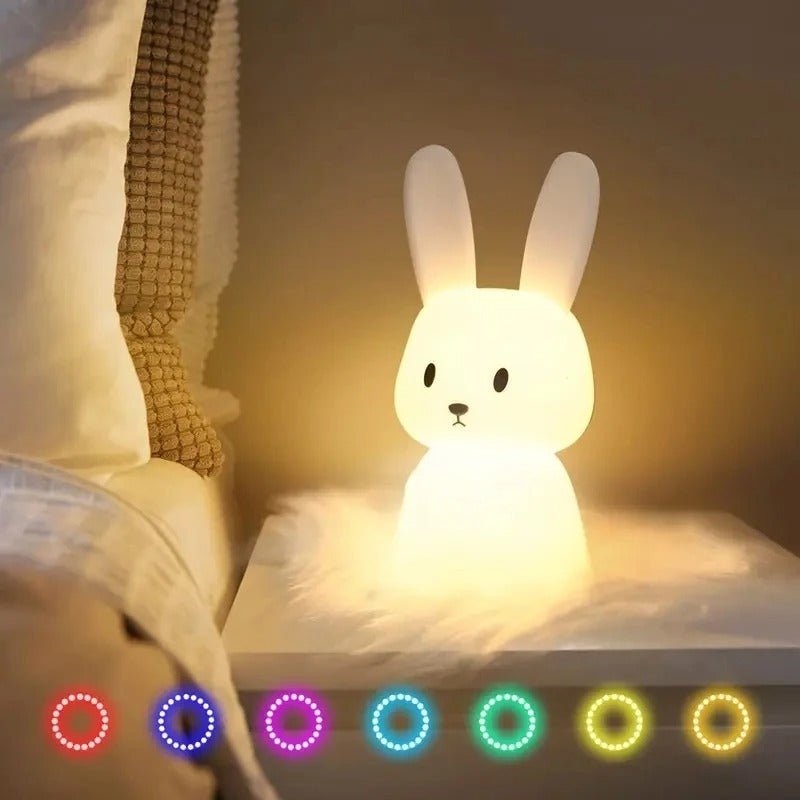 lampe lapin silicone - veilleuse - Mamanplusbebe