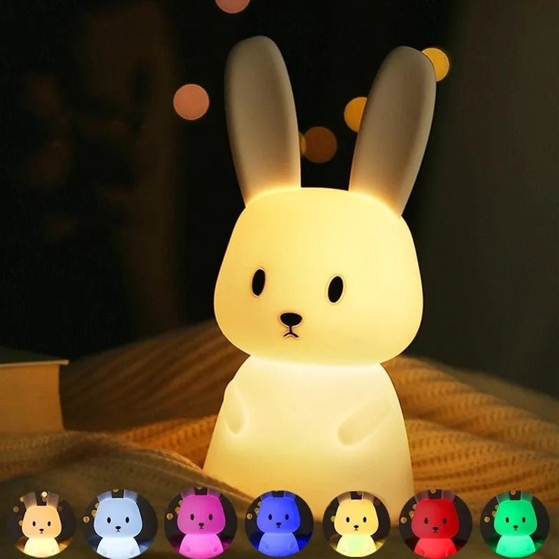 lampe lapin silicone - veilleuse - Mamanplusbebe