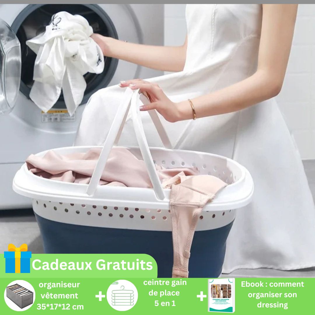 panier Ă  linge pliable - compactor - Mamanplusbebe