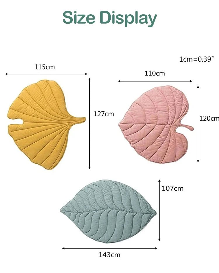 tapis chambre bebe en forme de feuille - Mamanplusbebe