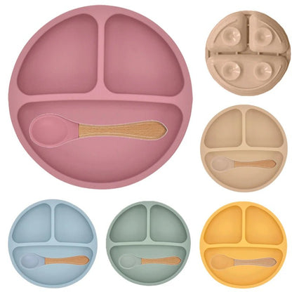 assiette bébé ventouse - 3 compartiments - Mamanplusbebe