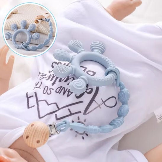 attache tétine + anneau de dentition - 2 en 1 - Mamanplusbebe