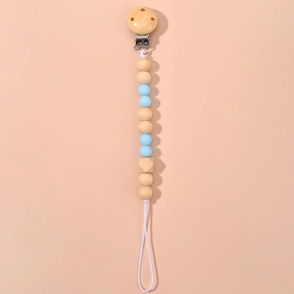 Attache tétine - bois et silicone - Mamanplusbebe