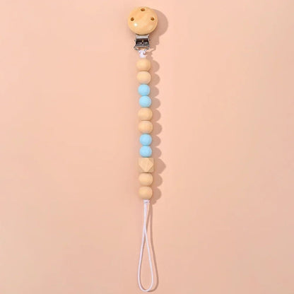 Attache tétine - bois et silicone - Mamanplusbebe