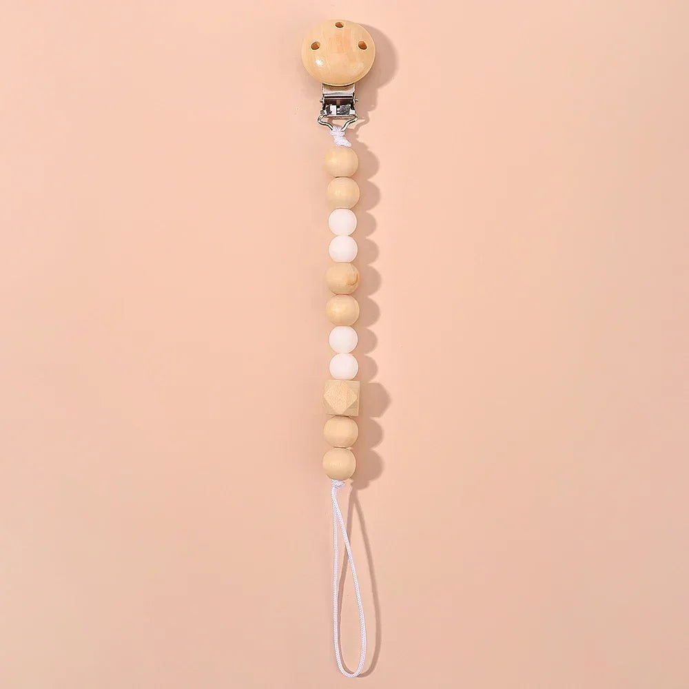 Attache tétine - bois et silicone - Mamanplusbebe