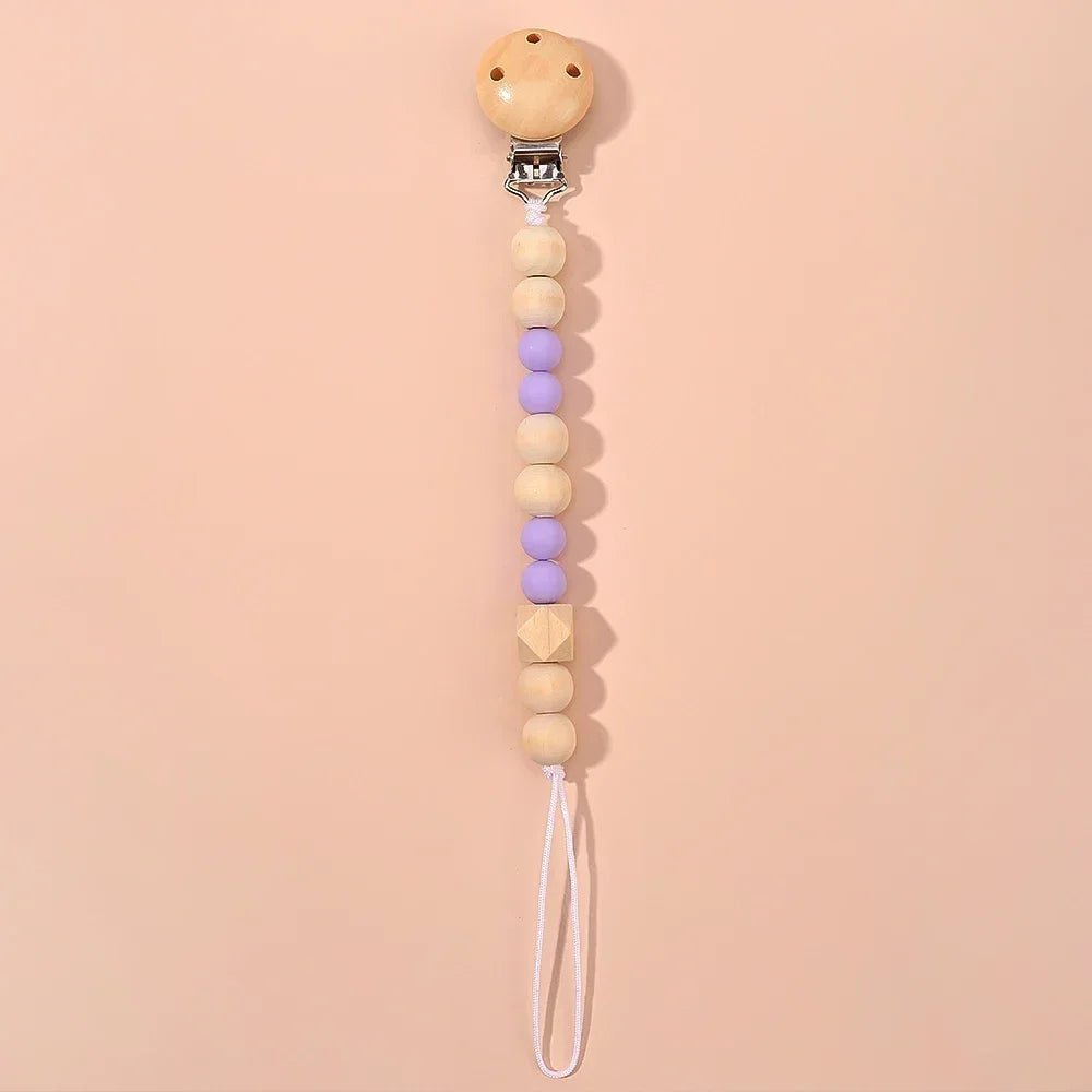 Attache tétine - bois et silicone - Mamanplusbebe