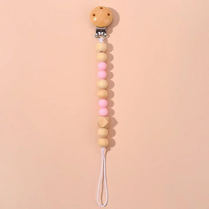 Attache tétine - bois et silicone - Mamanplusbebe