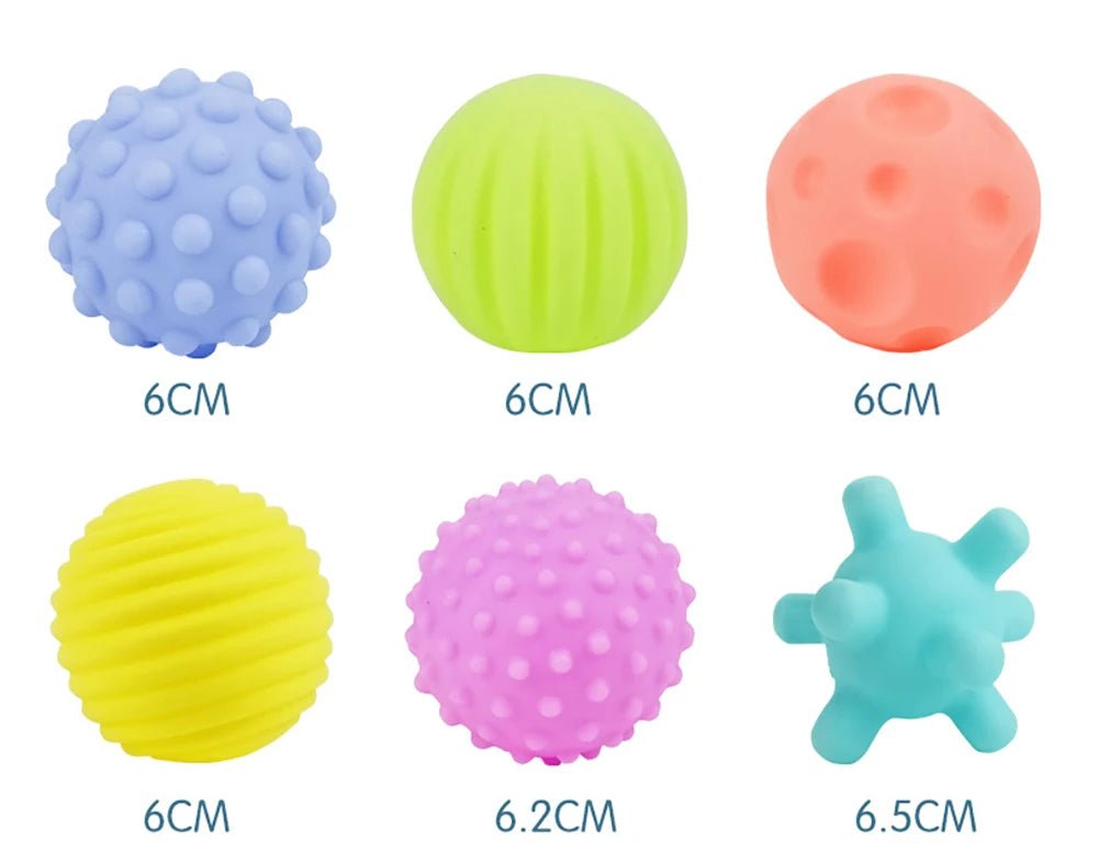 balle sensorielle bébé - lot de 6 unités - Mamanplusbebe