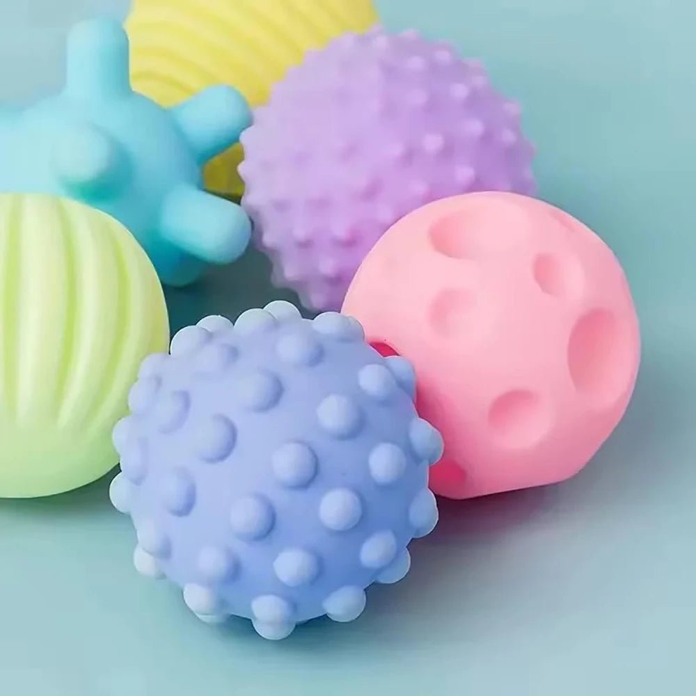 balle sensorielle bébé - lot de 6 unités - Mamanplusbebe
