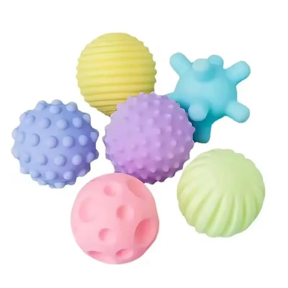 balle sensorielle bébé - lot de 6 unités - Mamanplusbebe