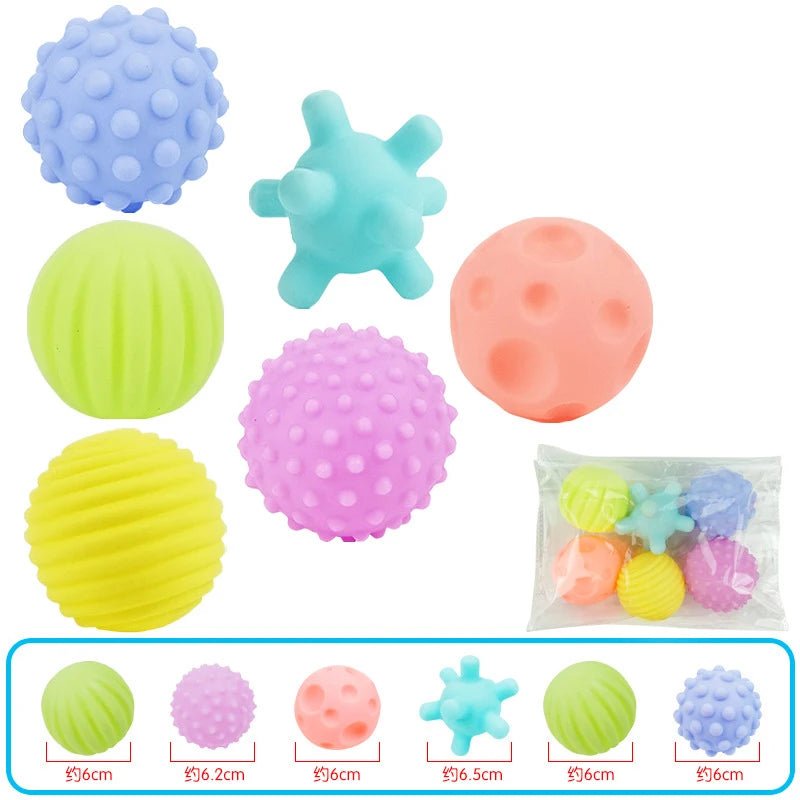 balle sensorielle bébé - lot de 6 unités - Mamanplusbebe