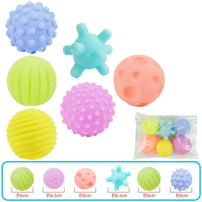 balle sensorielle bébé - lot de 6 unités - Mamanplusbebe