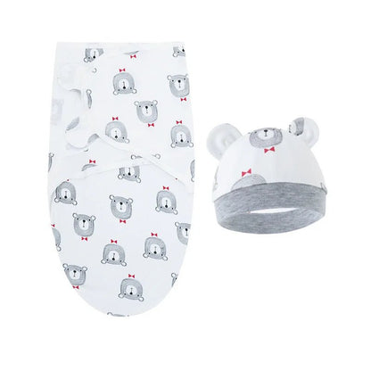 couverture emmaillotage avec son bonnet assortis 0 - 6 mois - Mamanplusbebe