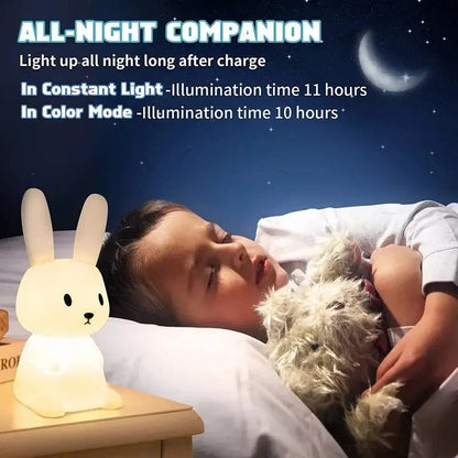 lampe lapin silicone - veilleuse - Mamanplusbebe