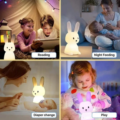lampe lapin silicone - veilleuse - Mamanplusbebe