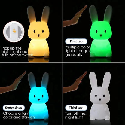 lampe lapin silicone - veilleuse - Mamanplusbebe