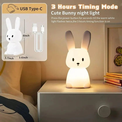lampe lapin silicone - veilleuse - Mamanplusbebe