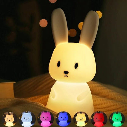 lampe lapin silicone - veilleuse - Mamanplusbebe