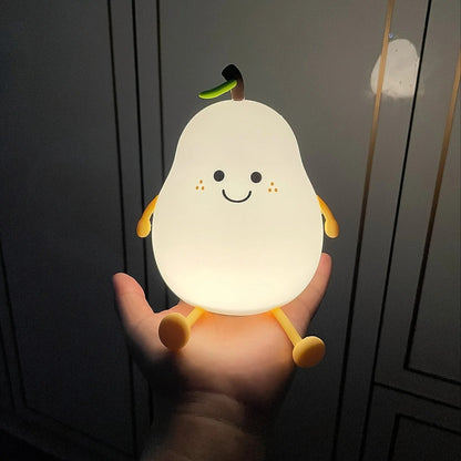 veilleuse bebe - LED rechargeable - POIRE - Mamanplusbebe